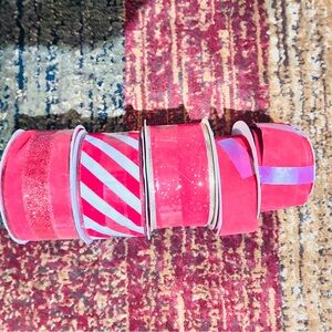 Set of Pink and Red Ribbons